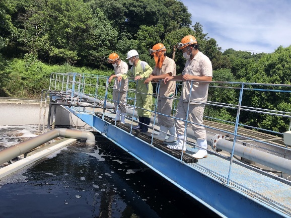 養豚事業本部 水処理班員への廃水管理指導